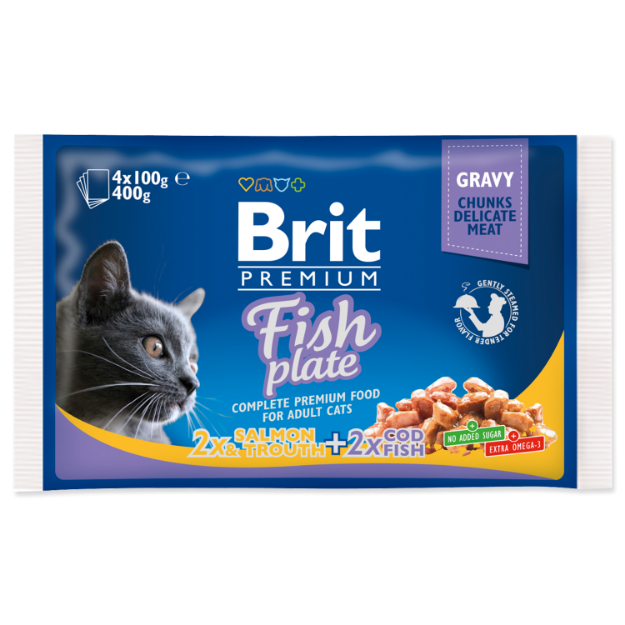 Kapsicky BRIT Premium Cat Fish Plate 400g