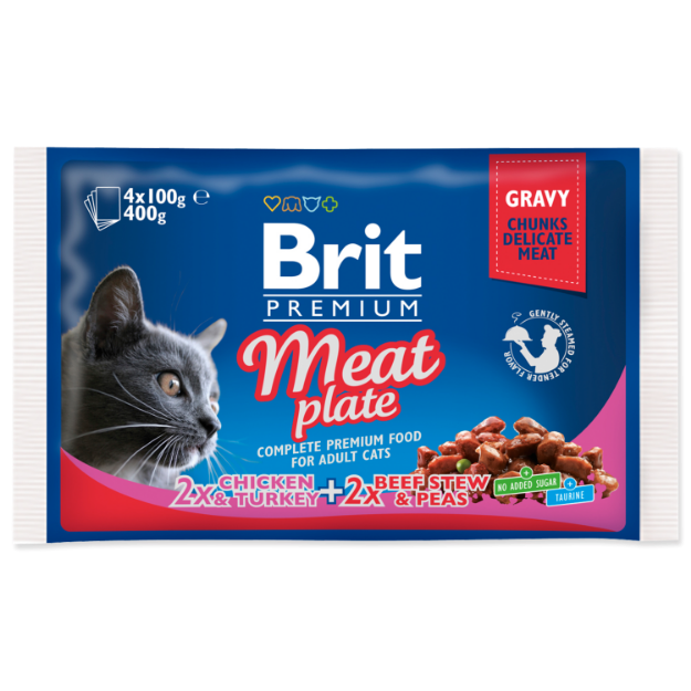 Kapsicky BRIT Premium Cat Meat Plate 400g