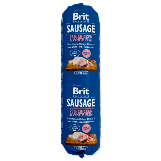 Salám BRIT Premium Dog Sausage Chicken & White fish 800g