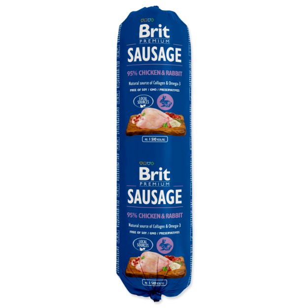 Salám BRIT Premium Dog Sausage Chicken & Rabbit 800g