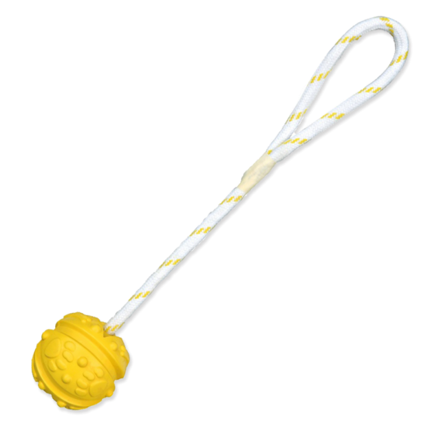 Hracka TRIXIE mícek gumový na provaze 7 cm 