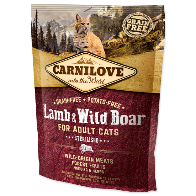 CARNILOVE Lamb and Wild Boar Adult Cats Sterilised 400g