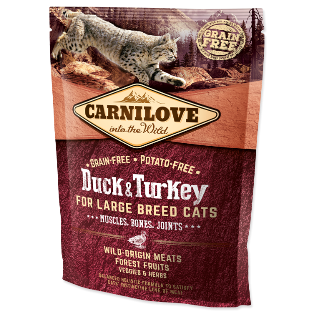 CARNILOVE Duck and Turkey Large Breed Cats Muscles, Bones, Joints 400g