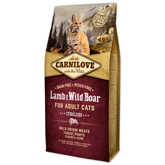 CARNILOVE Lamb and Wild Boar Adult Cats Sterilised 6kg