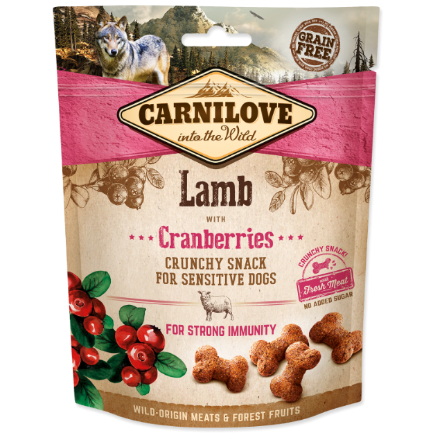 CARNILOVE Dog Crunchy Snack Lamb with Cranberries with fresh meat 200g
