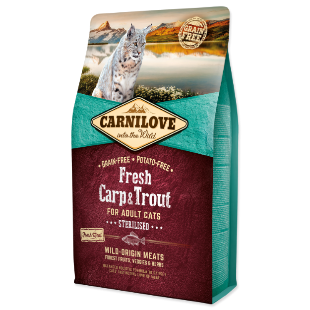 CARNILOVE Fresh Carp & Trout Sterilised for Adult cats 2kg
