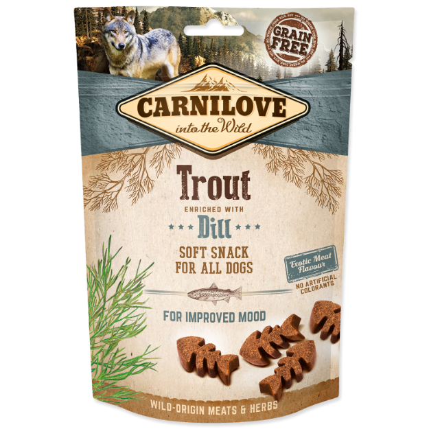 CARNILOVE Dog Semi Moist Snack Trout enriched with Dill 200g
