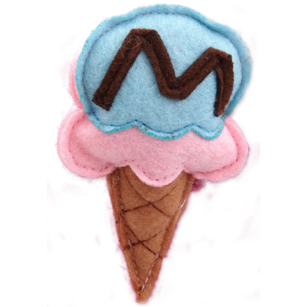 Hracka LET`S PLAY zmrzlina s catnipem modrá 10 cm 