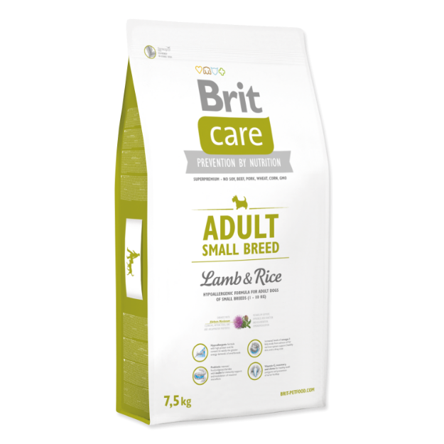 BRIT Care Dog Adult Small Breed Lamb & Rice 7,5kg