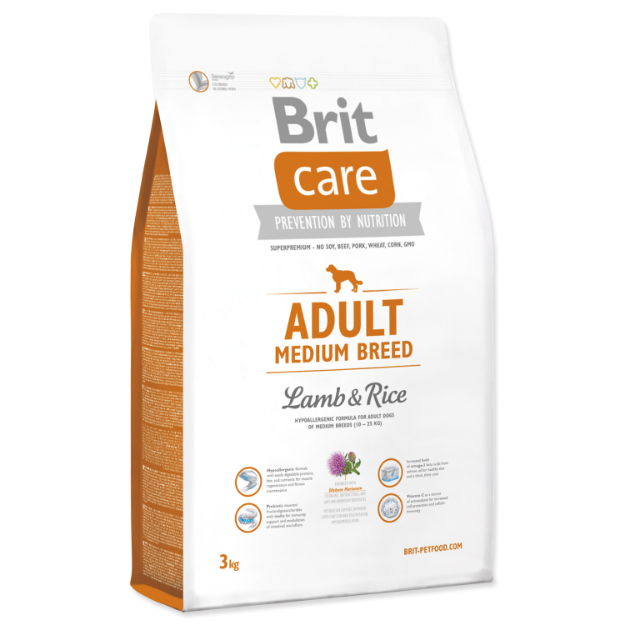 BRIT Care Dog Adult Medium Breed Lamb & Rice 3kg