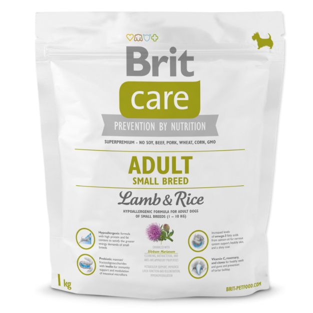 BRIT Care Dog Adult Small Breed Lamb & Rice 1kg