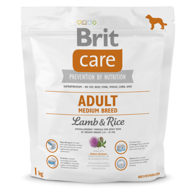 BRIT Care Dog Adult Medium Breed Lamb & Rice 1kg