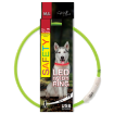 Obojek DOG FANTASY LED nylonový zelený M-L 