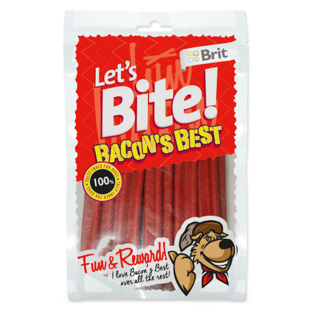 Snack BRIT Dog Let’s Bite Bacon’s Best 105g