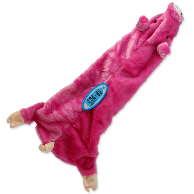 Hracka DOG FANTASY Skinneeez návlek na láhev prase 60 cm 