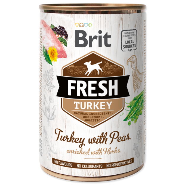Konzerva BRIT Fresh Turkey with Peas 400g