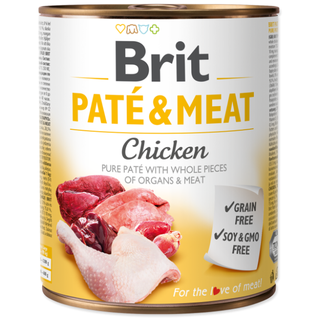 Konzerva BRIT Paté & Meat Chicken 800g