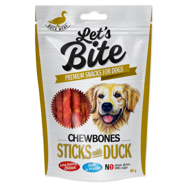 BRIT Let´s Bite Chewbones Sticks with Duck 80g