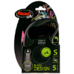 Vodítko FLEXI Black Design páska ružové S - 5 m 