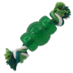 Hracka DOG FANTASY Strong Mint soudek gumový s provazem zelený 9,5 cm 
